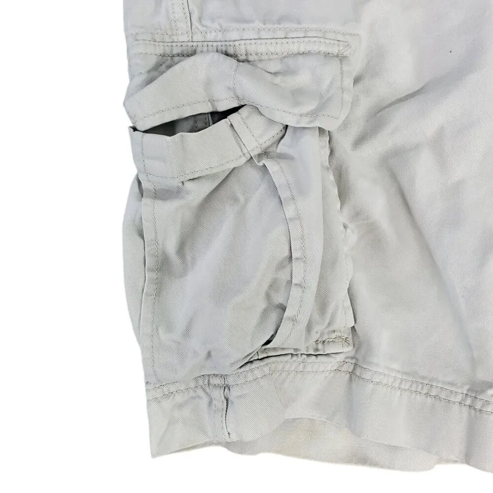 LEVI'S Shorts Mens 34 Beige Cargo Utility Flap Pockets Casual Outdoor Hiking